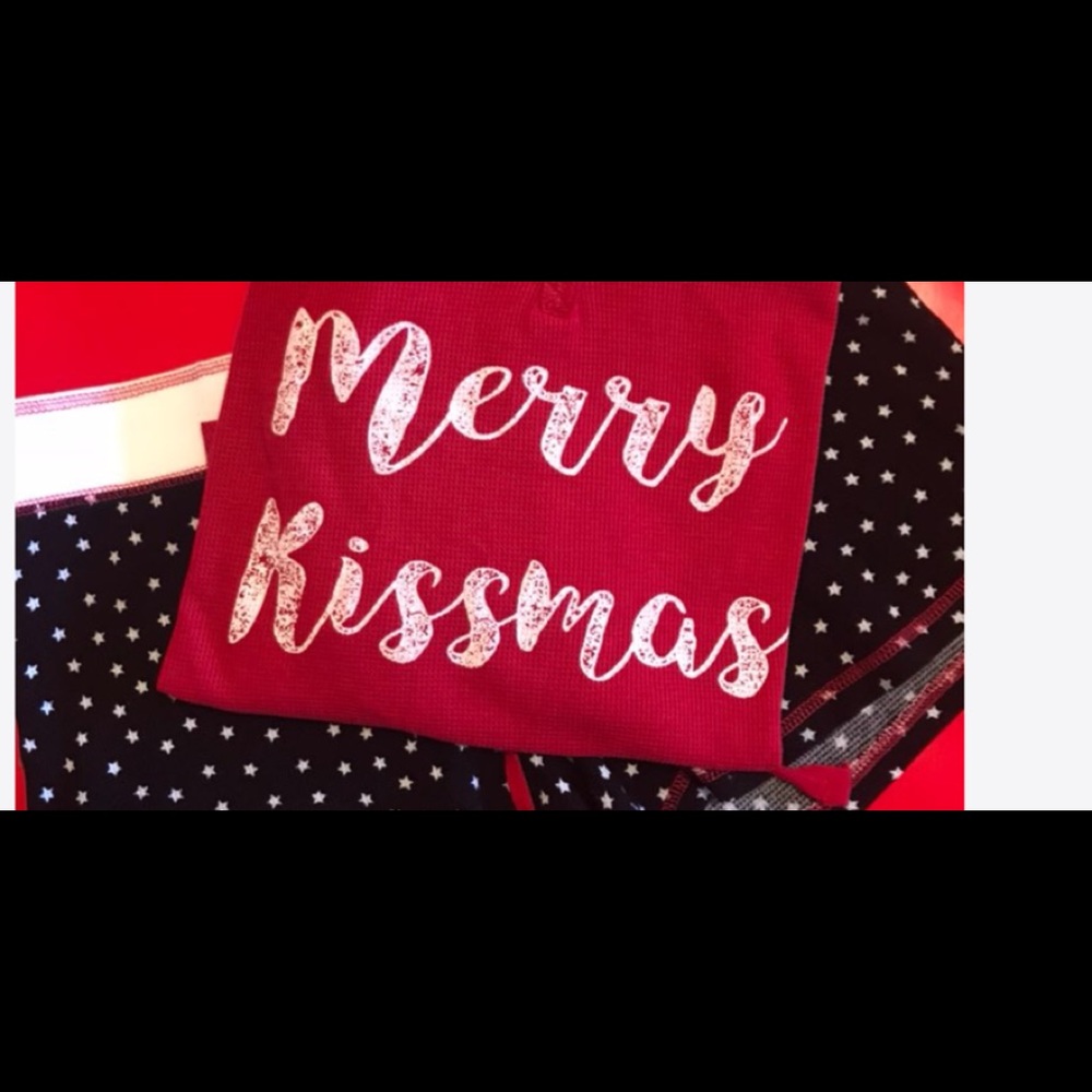 Red and black shorts pj set size 3x